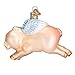 Old World Christmas Flying Pig Glass Blown Ornament for Christmas Tree, Handcrafted Holiday Decoration, Pig Collection