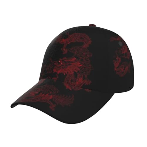 Gorra ajustable unisex estilo béisbol dragón chino miniatura 1