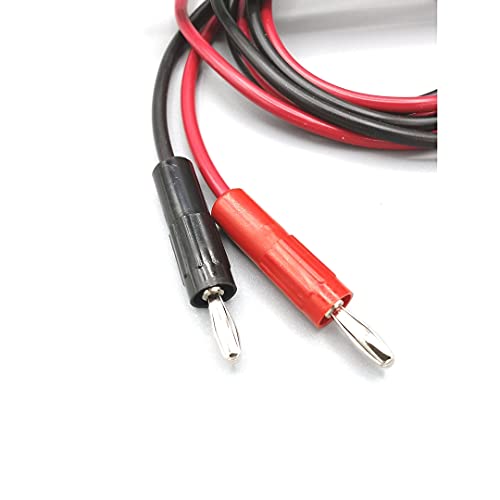 Image of E-Z-Hook Insulation-Piercing Macro-Hook to Standard (4 mm) Banana Plug 36 inch Test Lead (18 AWG PVC) - Set of 2: Red, Black (BXJL-36R /B)