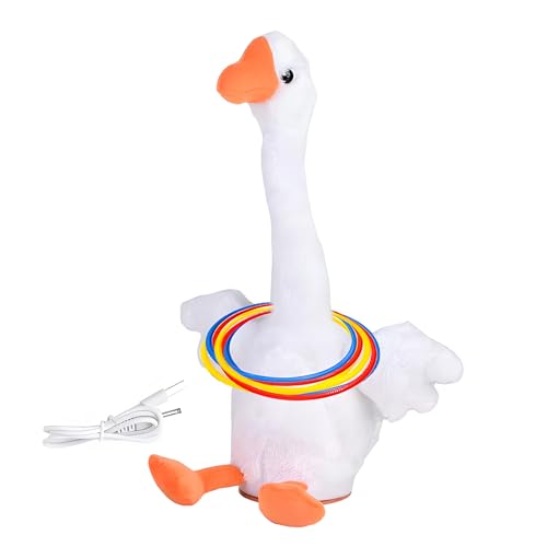 Jeu de lancer d'anneau canard électronique rechargeable pour animation extérieure