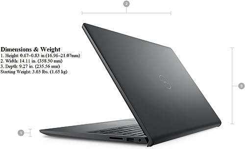 Image of DELL 2023 Inspiron 15 Business Laptop, 15.6 inch 1920x1080 FHD, Intel i5-1135G7 2.4 GHz, 32G, 512G SSD and 1T HDD,Intel Iris Xe Graphics,Webcam, WiFi,Bluetooth, Carbon Black Win 11 Pro