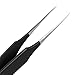 Ingrown Hair Tweezers | Pointed Tip | Black |Precision Stainless Steel | Extra Sharp and Perfectly Aligned for Ingrown Hair Treatment & Splinter Removal For Men and Women | By Tweezees