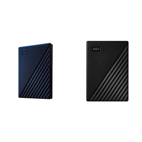 WD 2TB My Passport for Mac Portable External Hard Drive - Blue, USB-C/USB-A - WDBA2D0020BBL-WESN & 2TB My Passport Portable External Hard Drive, Black - WDBYVG0020BBK-WESN