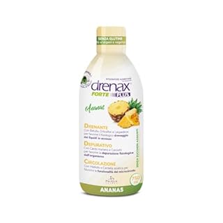 Drenax Forte Plus Ananas 750 ml – Integratore Drenante e Depurativo – Con Betulla, Ortosifon, Lespedeza, Cardo Mariano e Carciofo – Senza Zuccheri Aggiunti