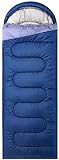 Schlafsack Ultrawarmer Leichter Schlafsack für Erwachsene Herbst Winter mit Kompressionssack Indoor Outdoor (Cyan 1,3 kg)
