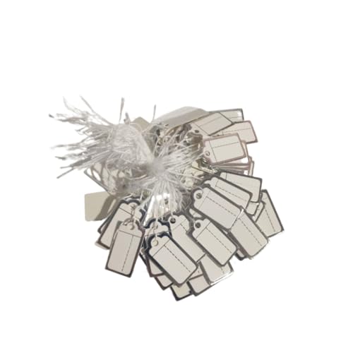 QUXVUIS Etiqueta de precio de venta de 500 piezas, etiquetas de collar de joyería grabables, etiquetas de marcado portátiles, tarjeta de mensaje de visualización para ropa