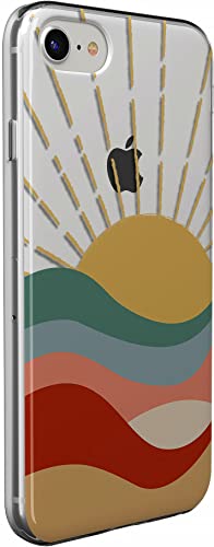Casely Iphone Se (2020 & 2022), 8, 7, 6/6S Case | Here Comes The Sun | Cute Colorblock Sunset Case #TOP1
