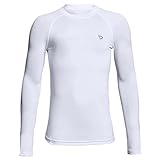 BALEAF Boys' & Girls' Youth Compression Shirts Long Sleeve Undershirts Performance Baselayer White...