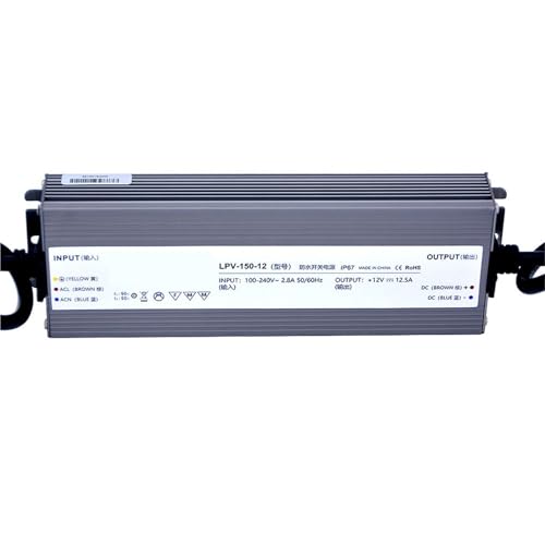 Alimentation à découpage LPV-150-12 avec boîtier étanche IP67 pour milieu humide
