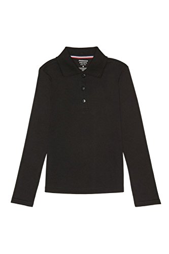 Image of French Toast Girls Plus Size' Uniform Long Sleeve Polo with Picot Collar (Standard & Plus)
