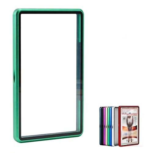 Premium Graded Trading Card Protector - 130pt PSA & CGC Slab Bumper Guard,UV & Scratch Resistant & Magnetic Closure | Aluminum Frame Card Storage Holders for Sports & Gaming Cards (Green)