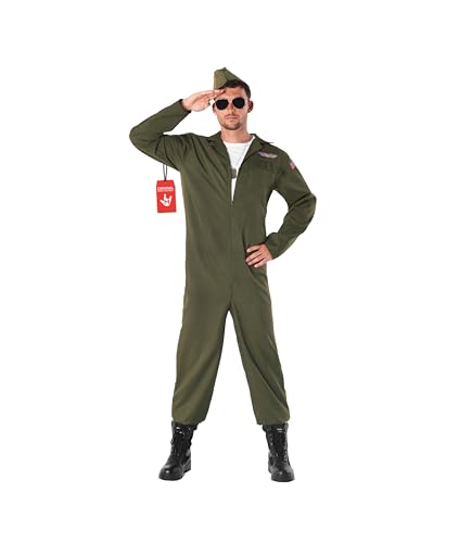 Fun Shack Costume Pilote Homme, Déguisement Homme Carnaval Taille XL