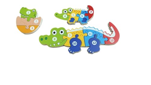 Image of Alligator Life Cycle Jigsaw Puzzle - Wooden Jigsaw Puzzle for Kids, Fun & Educational Animal Lifecycle Puzzle, Ages 2+