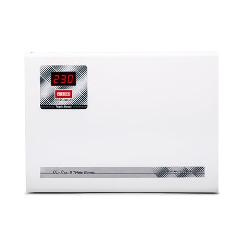 Image of Premier 5 Slimline TB 5090 Air Conditioner Stabilizer - Up to 2 Ton | Extreme Voltage Tolerance: 90V-280V | 15 Ampere | Triple Boost Technology