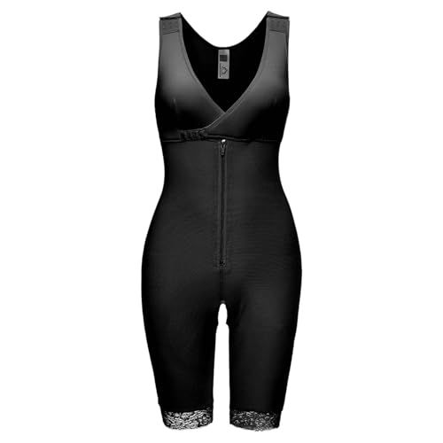 XUWEWI Fajas Reductoras Entrenador de Cintura Talla Grande Moldeador de Cuerpo Completo sin Costuras Control de Barriga Fajas Body Muslo más Delgado Levantador de glúteos Reductora Shapewear(Black,L)