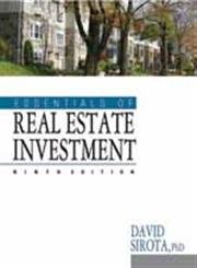 Essentials of Real Estate Investment 1427720517 Book Cover