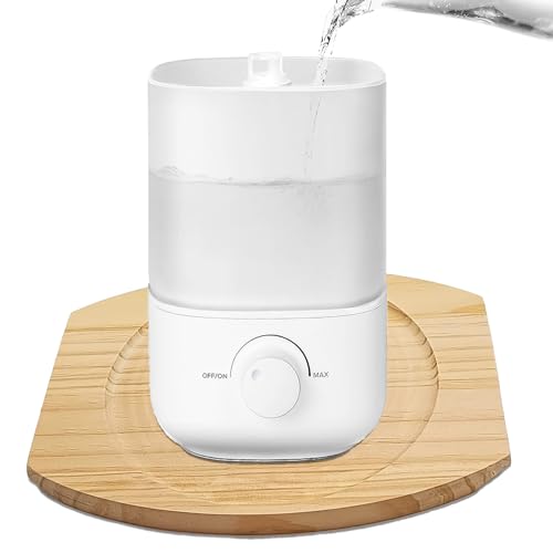 Humidifier Tray Stand with Handle, 10.7x8.3 Inch Leak-Proof Base Mat. Universal Waterproof Pad for 2.5L Top-Fill Humidifiers, Prevents Water Damage & Pooling on Furniture. (Humidifier Not Included)
