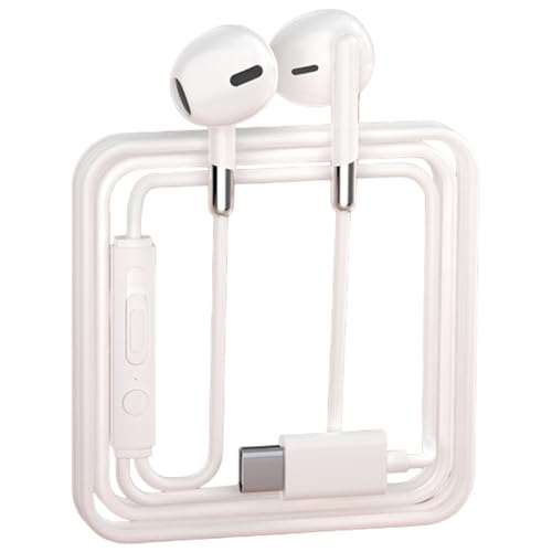コード付きイヤホンステレオハーフインイヤー 3.5 ミリメートル/USB C ケーブル制御インナーイヤー型ヘッドフォン内蔵マイクラップトップスマートフォン用