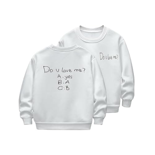 Girls Boys Funny Letter Print Fleece Sweatshirt Loose Long Sleeve T-Shirts Kids Casual Crewneck Basic Tee Tops for 2-12 Years