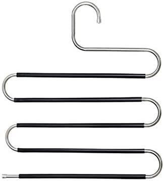 S形多機能ハンガーパンツ収納ラック布ホルダー多層収納布ハンガーステンレス鋼5層