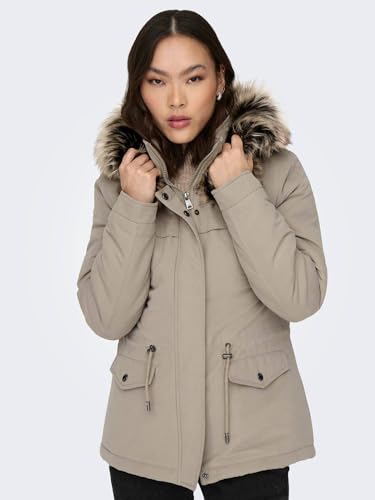 ONLY Damen Langer ONLNEWSTARLINE AW Parka CC OTW 15297128,Weathered Teak,L – Ansicht 2