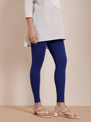 Image of TWIN BIRDS Super Stretchable Cotton Elasthane Fabric Ankle Length Leggings for Women