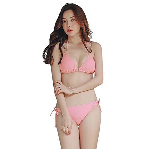 [GRADE] 水着 ビキニ レディース 【ボディラインを美しく見せるビキニ】 2点セット 女性用水着 (ピンク, L)のサムネイル