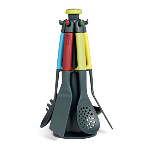 Ustensiles de Cuisine Casdon Joseph Joseph Elevate | Ensemble d’ustensiles de Cuisine colorés pour Les Enfants dès 3 Ans | avec Un Support de Rangement Rotatif ! Cover
