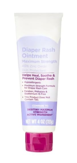 1pack-Diaper Rash Maximum Strenght Ointment 40 Zinc Oxide Hypoallergenic 4 oz