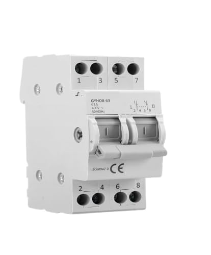 Interruptor de aislamiento de conversión manual doble potencia 3P 63A para riel DIN