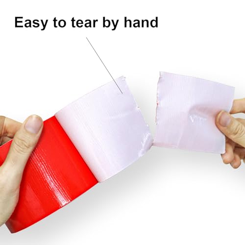 Image of BOMEI PACK 3 Inch Red Duct Tape Waterproof,Heavy Duty,3 Inch x 35 Yards,9 Mil Industrial Grade Yellow Duct,No Residue,Strong,Flexible and All Weather,Professional for Indoor & Outdoor Use