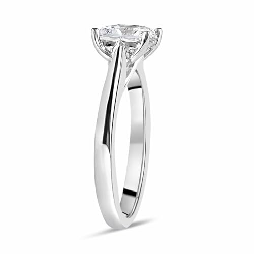 1CT-2CT IGI Certified Lab Grown Diamond Engagement Rings for Women Princess Cut Lab Created Diamond Engagement Ring 10K 14K 18K Gold (D-F Color VS1-VS2 Clarity)3
