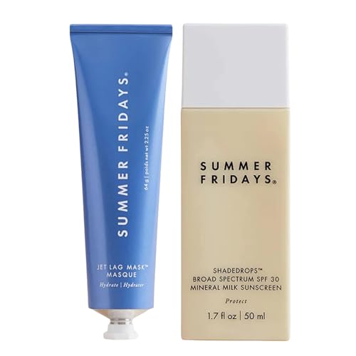 Summer Fridays Summer Skin Essentials - Jet Lag Mask Hydrating Face Moisturizer (2.25 Oz) + Shade...
