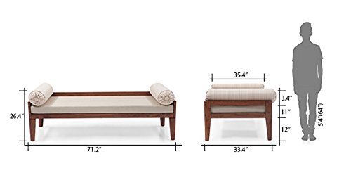 Image of Urban Ladder Malaga Day Bed (Finish : Teak)