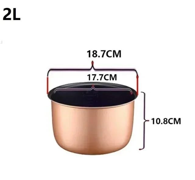 SQJZWOD 304 Stainless Steel Rice Cooker Inner Container Non Stick Cooking Pot Replacement Accessories Kitchen Food Rice Cooker Liner(B01)