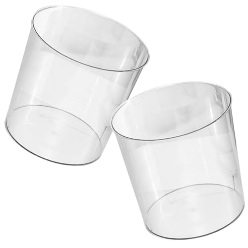 Luxshiny Cubo de Basura Transparente Grande para Cocina y Baño, Cubo de Papel Higiénico Doméstico de Gran Capacidad, 2 Piezas, Plástico Resistente, Cesto de Basura Limpio para Oficina