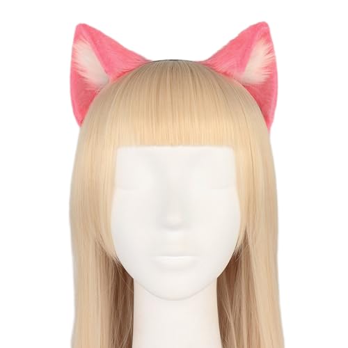 Serre-tête loup chaton cosplay noir avec oreilles de chat douces pour spectacle