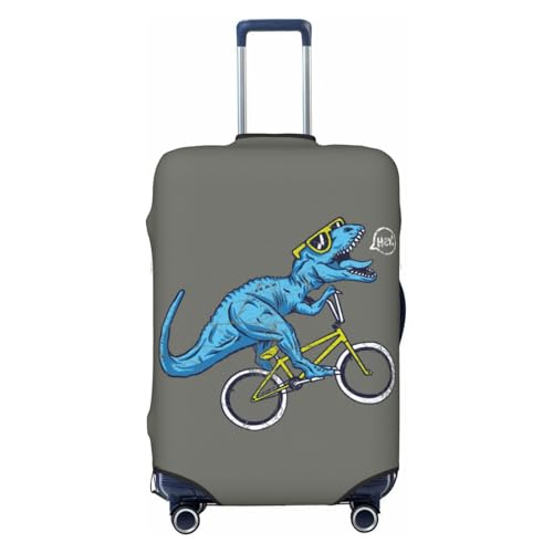 Travel Luggage Cover Protector - Fun Riding Dinosaur Anti-Scratch Suitcase Covers Fits 18-32 Inch Luggage