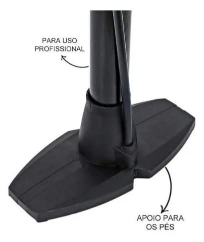 Bomba Encher Pneu Chão Pé Oficina Bike Moto Absolute Lc 3860