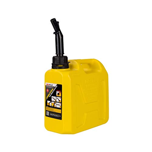 RGH Fuel Tank Spare Plastic Gasoline Diesel Cans Petrol Gas Container With Pouring Spout (Color : Yellow, Size : 5L)