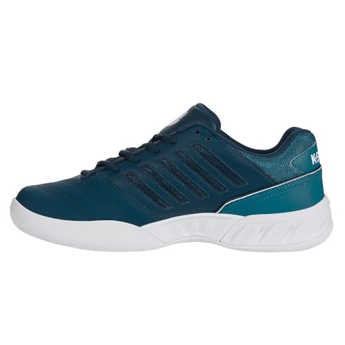 Image of K-Swiss Men's Bigshot Light 4 Carpet Tennis Shoe, Reflecting Pond /Colonial Blue /White, 8.5 M