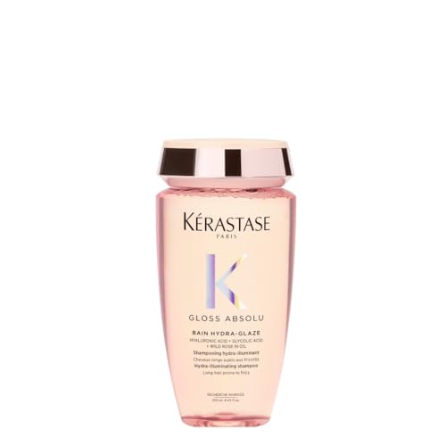 KERASTASE Gloss Absolu - Bain Hydra-Glaze - Shampoing Hydra-Illuminant - Adoucit & Discipline - Effet Ultra-Glossy - Acide Hyaluronique, Acide Glycolique -...