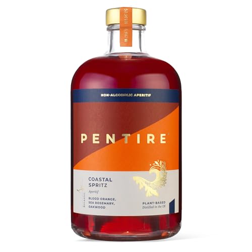 Pentire Coastal Spritz 70cl Botanical Non Alcoholic Aperitif Premium Alcohol Free Spirit Distilled from Cornish Plants Vegan No Added Sugar Ideal for Non-Alcoholic Drinks & Cocktails