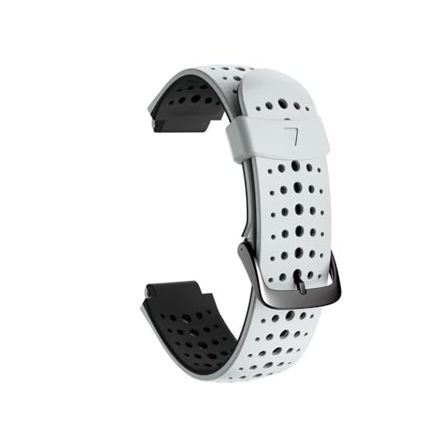 guoren Correa Deportiva de Silicona Transpirable fit for Garmin Forerunner 235 220 230 620 630 735XT(White Black)