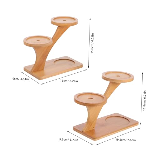 Support pour plantes étagère d'angle multifonctions et robuste en bambou - 3