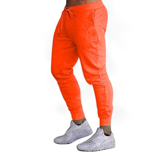 Sweatpants for Men Lounge Pants Lightweight Plain Tapered Trousers with Pockets Elastic Waist Joggers Workout Running4
