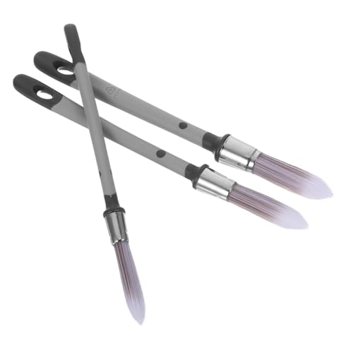 jojofuny 3stücke Schrägpinsel Beizpinsel Eckpinsel Zum Reinigen Detailpinsel Eckpinsel Kantenpinsel Pinsel Für Ecken Schmaler Reinigungspinsel Kantenpinsel Abgerundete Künstlerpinsel