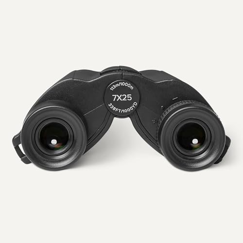 Image of Amazon Basics 7x25 Compact Binoculars for Adults, FMC Optics, BAK-4 Prism, Lightweight Portable Design for Travel and Outdoor Use, Black