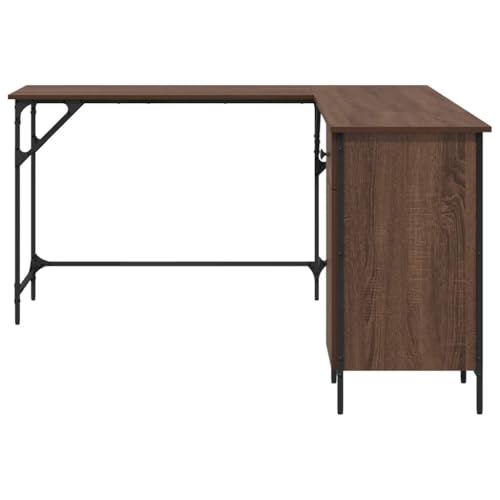 Bureau d'angle 141x141 cm anti-vibration avec rangement pour petits espaces - 7