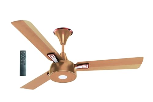 Image of ZENTAX (Hybrid -24 energy efficient Smart BLDC moter 5star Rated 1200mm remote controlled 3blade high speed ceiling fan (SATURN GOLD)